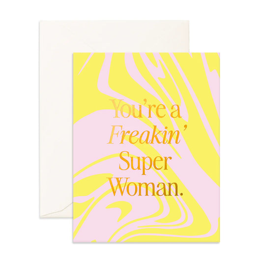 Freakin' Superwoman Greeting Card