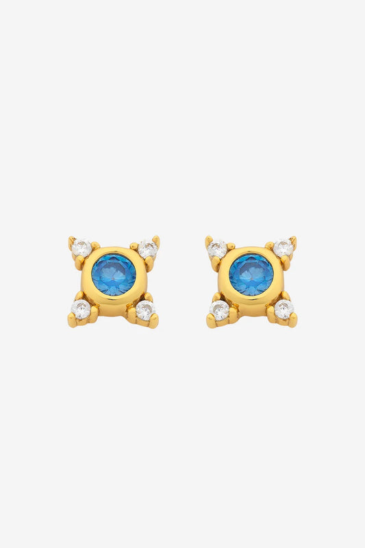 Lauren Soft Gold Aqua Stud