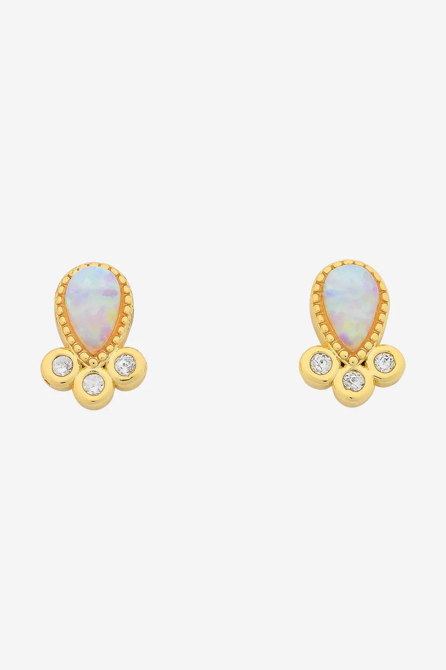 Lucy Gold Opal Earring 