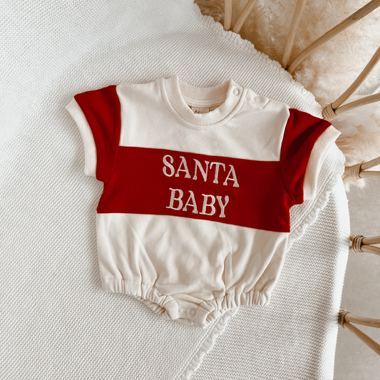 Santa Baby Short Sleeve Bubble Romper [sz:newborn]