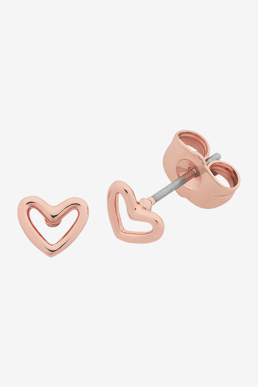 Petite Heart Rose Gold Earring