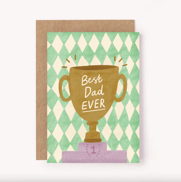 Best Dad Ever Trophy Card 