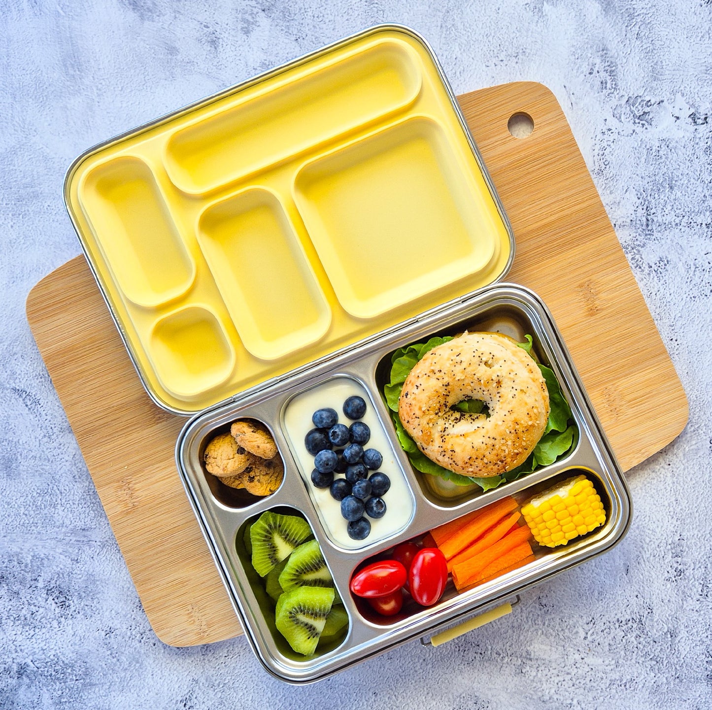 Bento Lunch Box 5 Compartment Limoncello