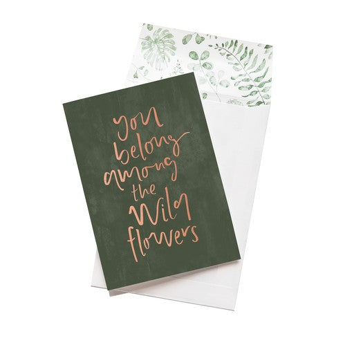 Among The Wild Flowers Greeting Card