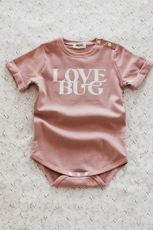 Love Bug Bodysuit/tee Mauvey