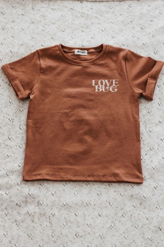 Love Bug Bodysuit/tee Rust