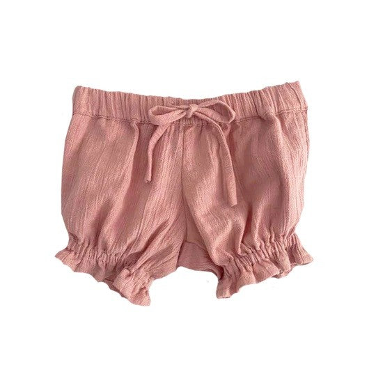 Dusty Pink Shirred Shorties