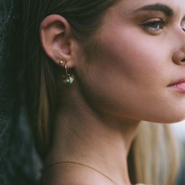 Moon Gazer Earrings In Gold