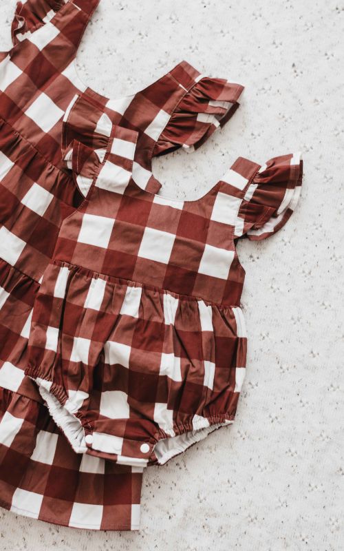 Gingham Playsuit Size [sz:000]