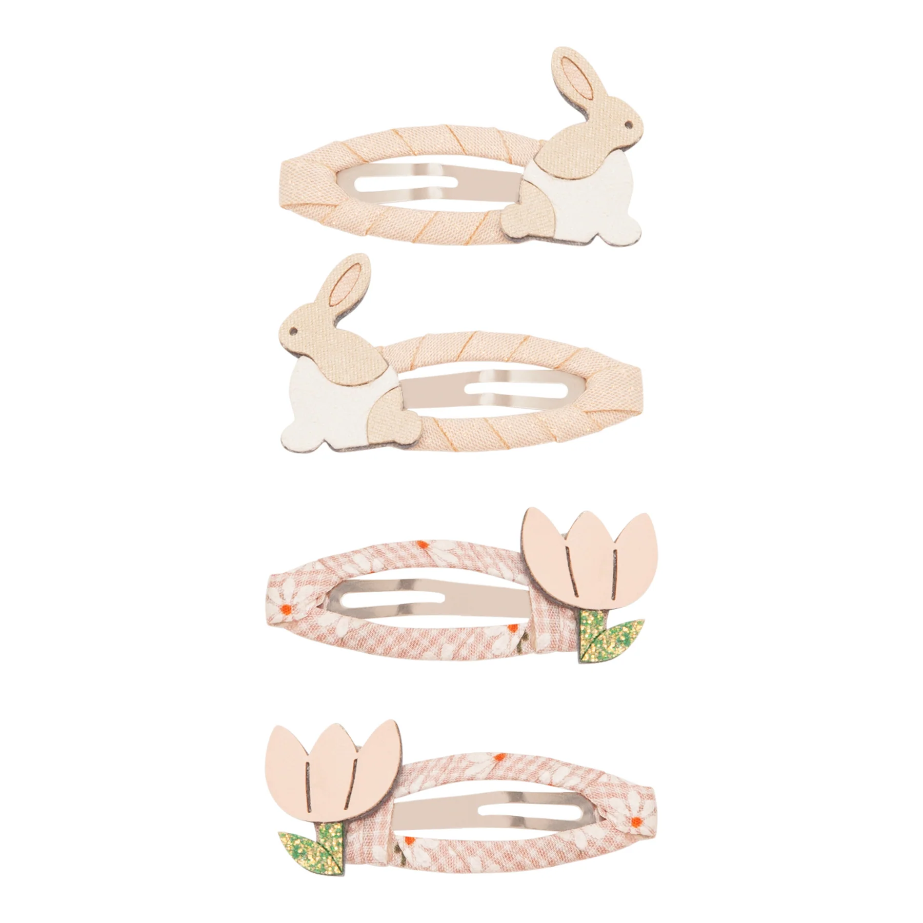 Bunny And Flower Clips 