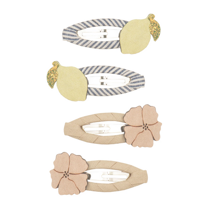 Lemon And Flower Slide Clips 