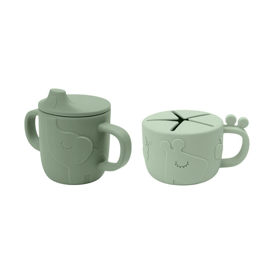 Spout Cup & Snack Cup Set Green