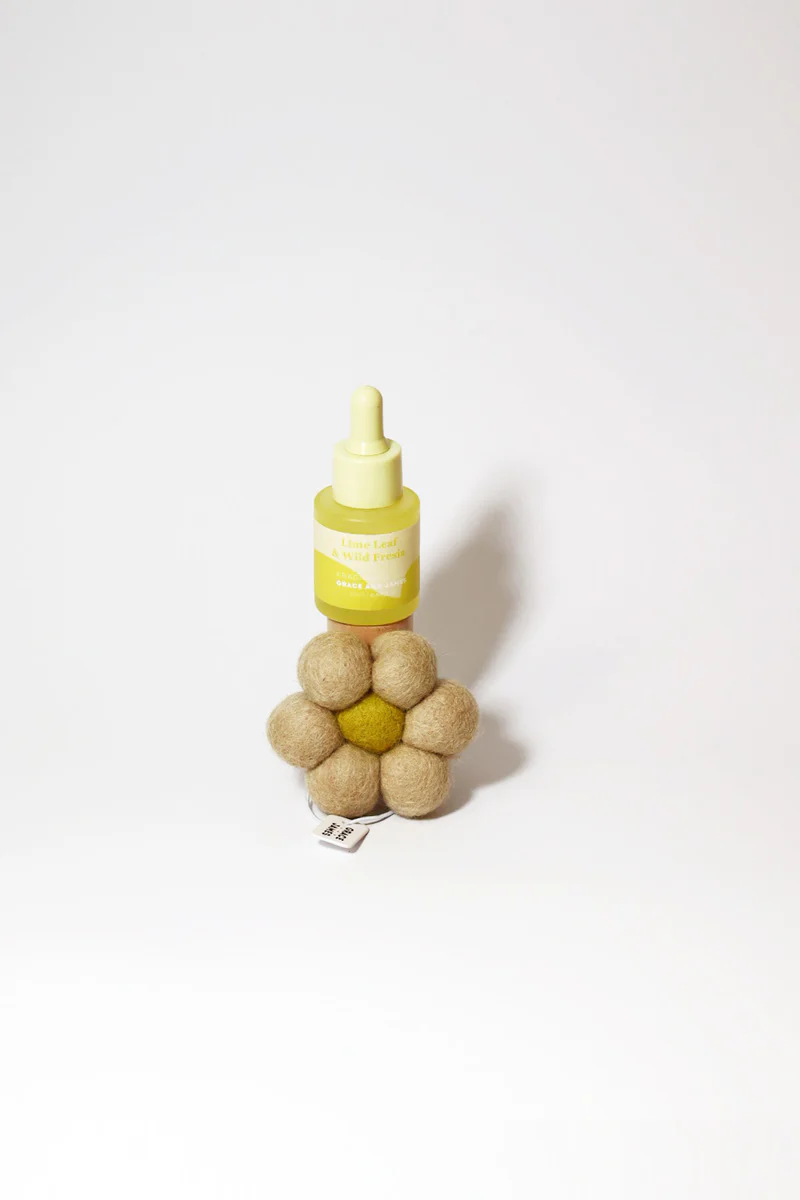 Lime Leaf & Wild Fresia Felt Air Freshener 