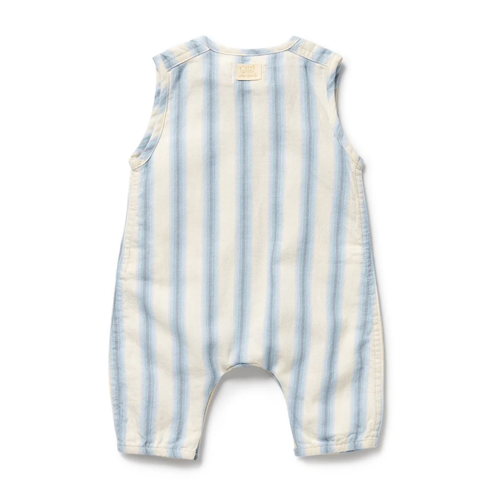 Blue Stripe Growsuit [sz:0-3 Months]