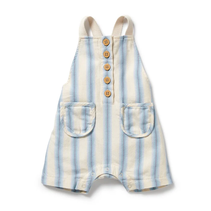 Blue Stripe Overall [sz:0-3 Months]