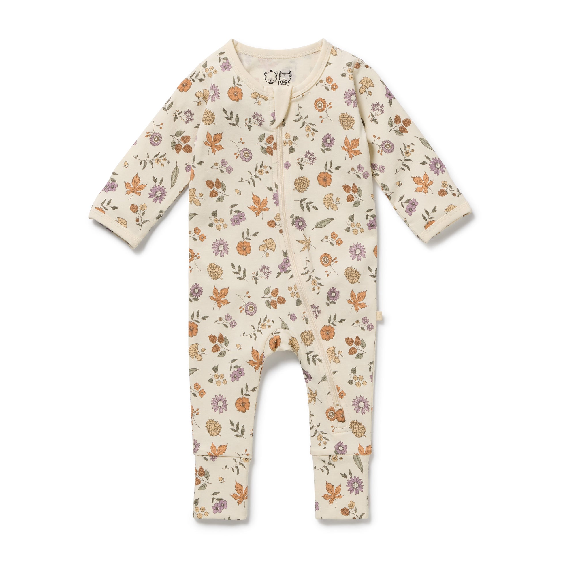 Maple Glow Organic Zipsuit Wiht Feet [sz:0-3 Months]