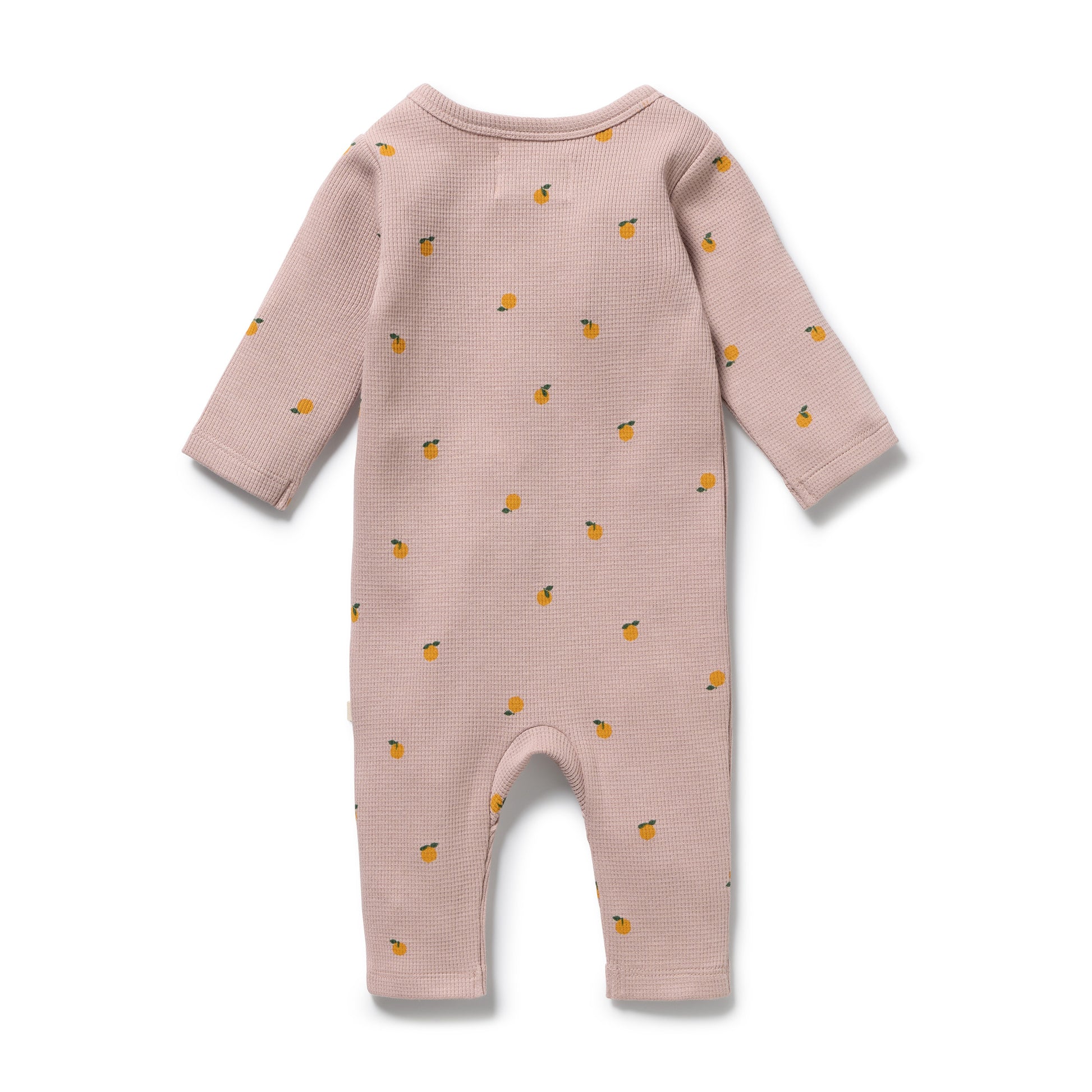 Mini Mando Organic Waffle Ruffle Zipsuit [sz:0-3 Months]