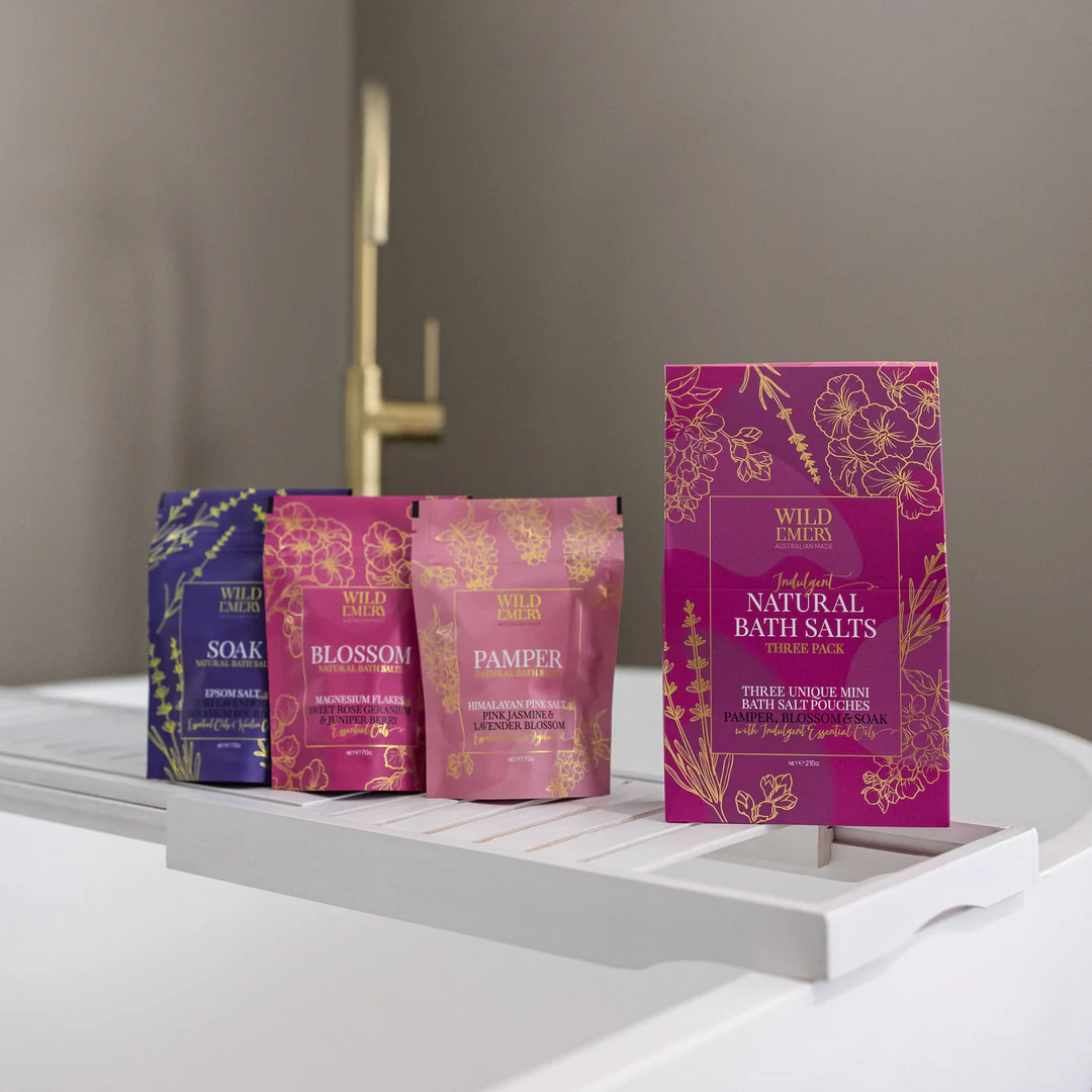 Indulgent Natural Bath Salts 3pk