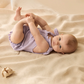 Lavender Shells Terry Tie Playsuit [sz:0-3 Months]