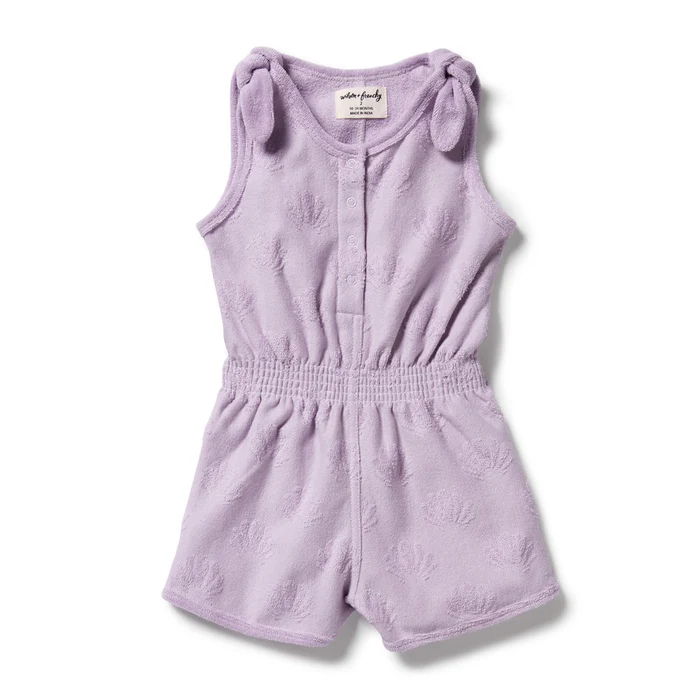 Lavender Shells Terry Playsuit [sz:2]