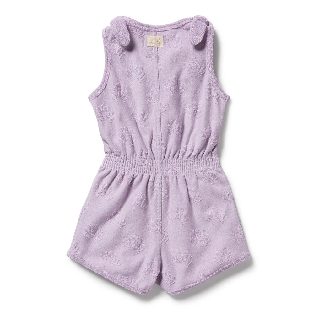 Lavender Shells Terry Playsuit [sz:2]