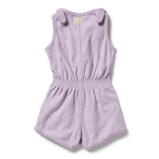Lavender Shells Terry Playsuit [sz:2]