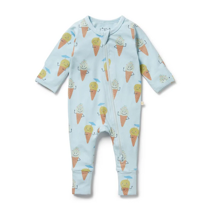 Frosty Friends Organic Zipsuit [sz:newborn]