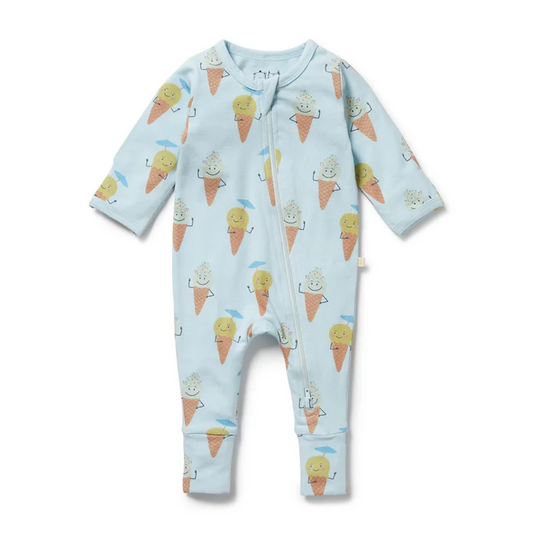 Frosty Friends Organic Zipsuit [sz:newborn]