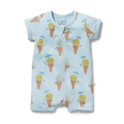 Frosty Friends Organic Boyleg Zipsuit [sz:0-3 Months]