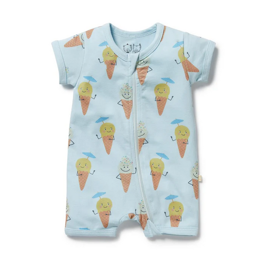 Frosty Friends Organic Boyleg Zipsuit [sz:0-3 Months]