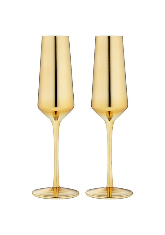 Aurora Gold Champagne Glass 2pk
