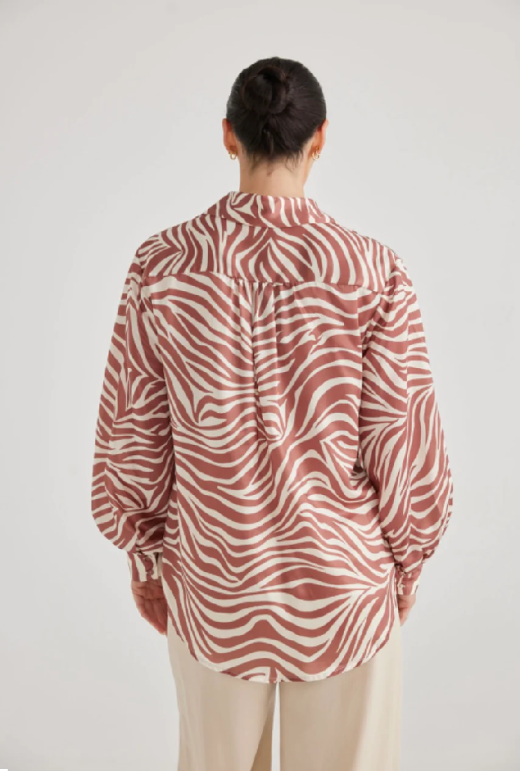 Sampson Shirt Tan Zebra