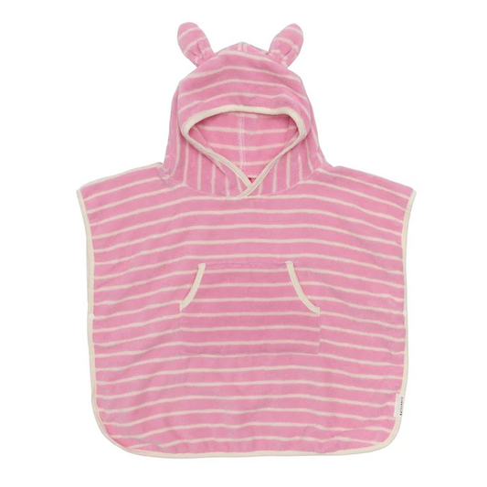Kids Character Hooded Towel Cotton Candy Pink Stripe