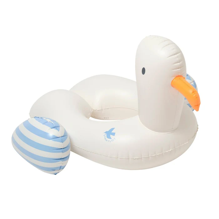 Kids Tube Pool Ring Sammy The Seagull Blue Stripe