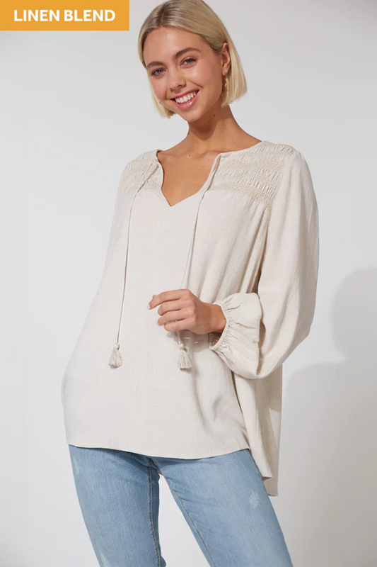 Lauder Blouse Flax [sz:small/medium]