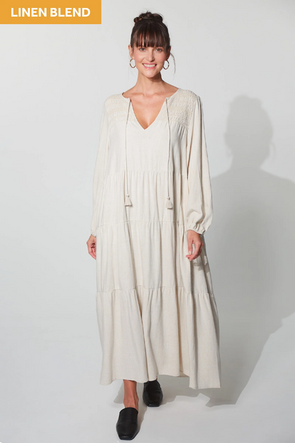 Lauder Tiered Maxi Flax [sz:small/medium]