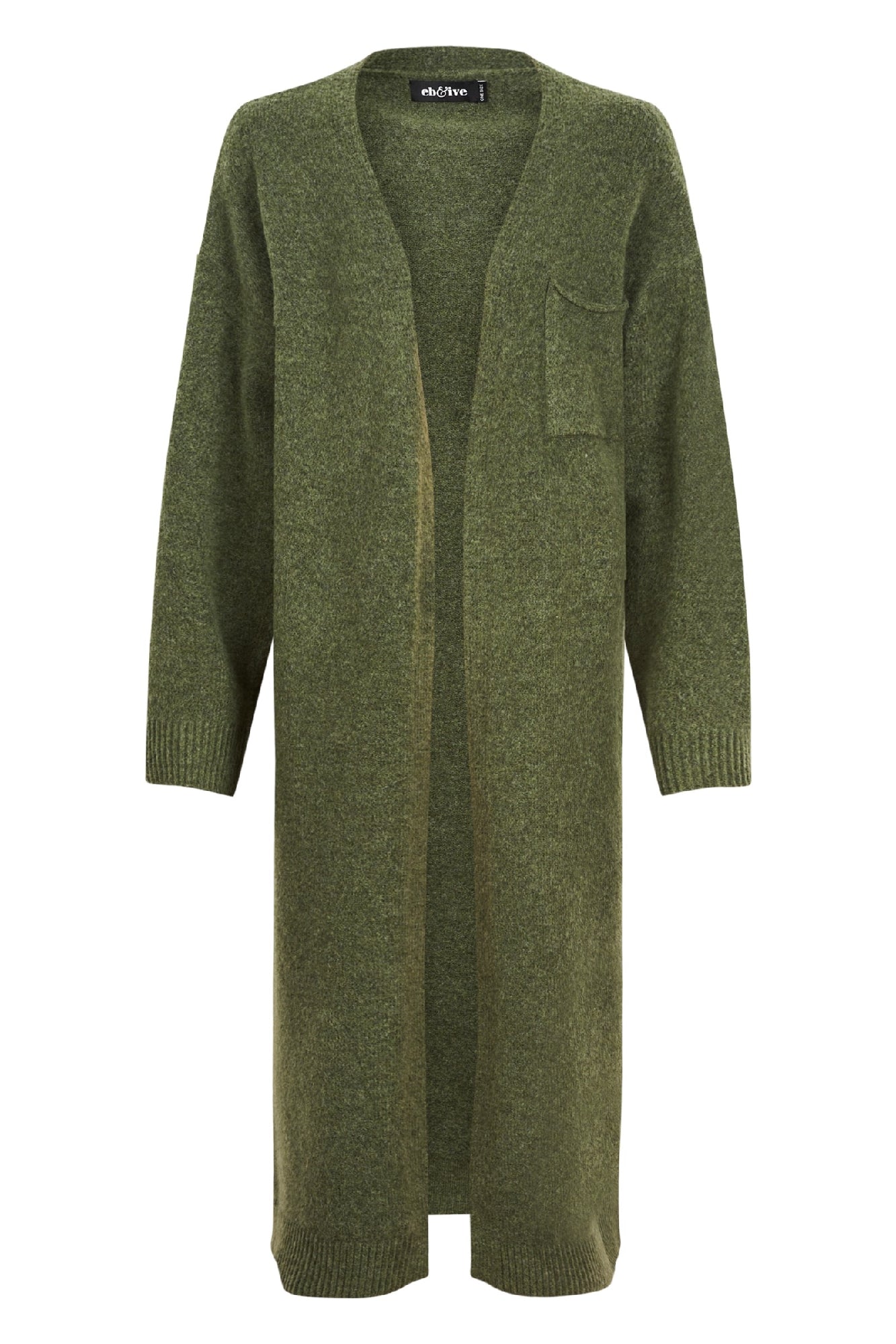 Paarl Longline Cardigan One Size - Moss