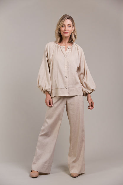 Laax Button Blouse Ecru [sz:extra Small]