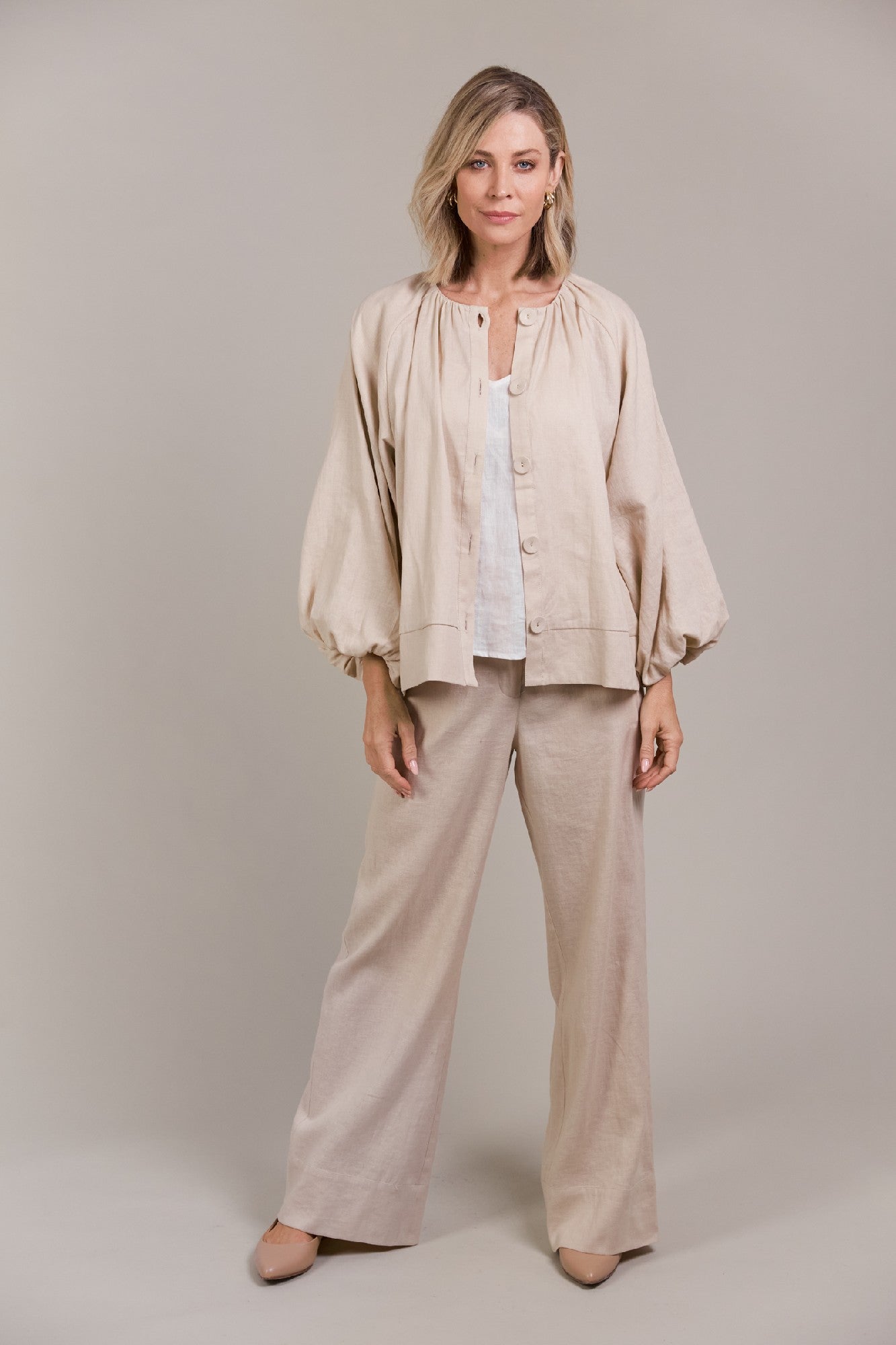Laax Button Blouse Ecru [sz:extra Small]