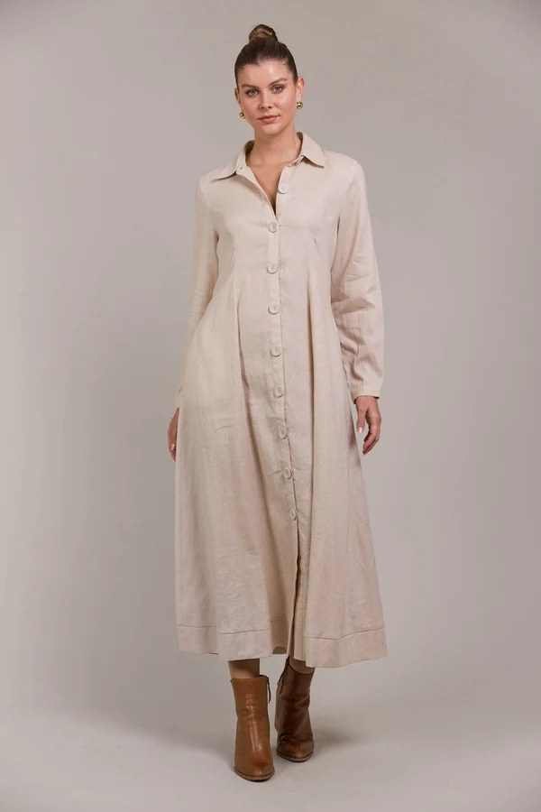 Laax Shirt Dress Ecru [sz:small]