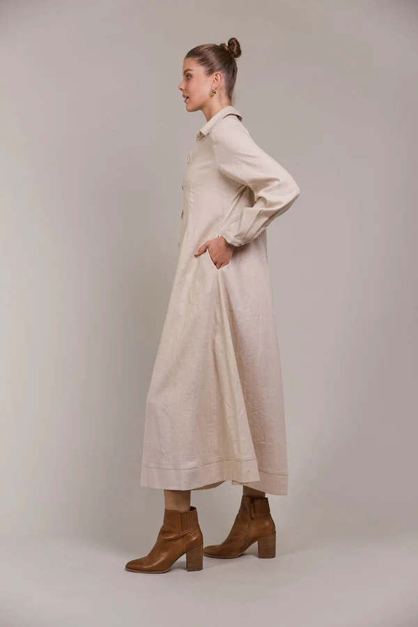 Laax Shirt Dress Ecru [sz:small]