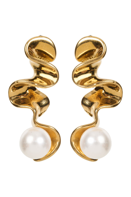 Aurora Pearl Earring - Wave
