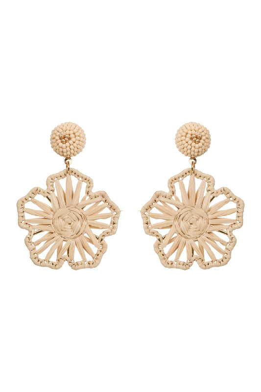 Sylvie Flower Earring - Canvas
