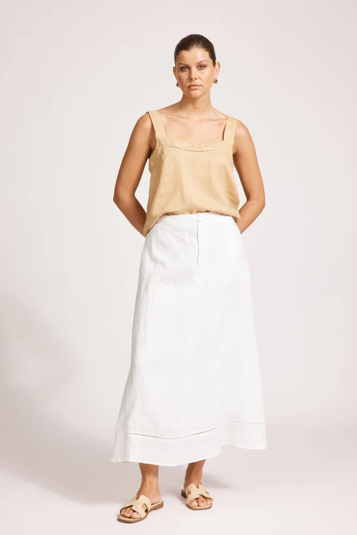 Miramar Maxi Skirt White [sz:small]