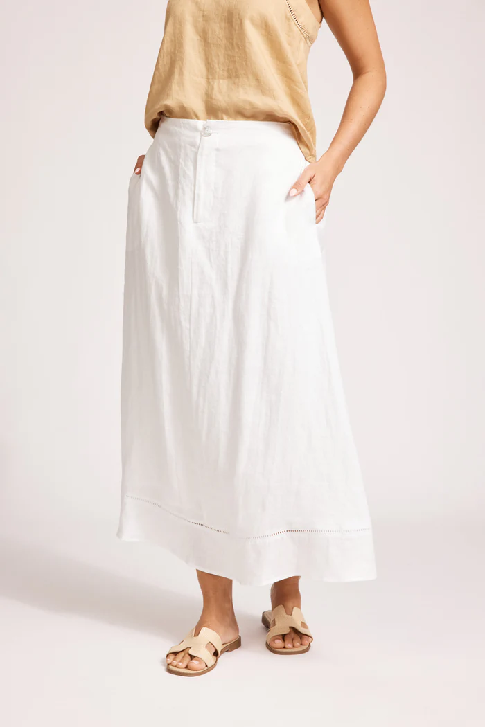 Miramar Maxi Skirt White [sz:small]