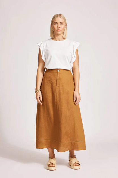 Miramar Maxi Skirt Caramel [sz:small]