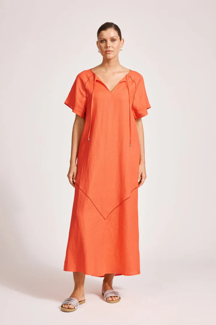 Miramar Maxi Dress Coral [sz:small]