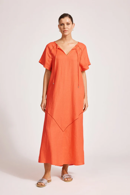 Miramar Maxi Dress Coral [sz:small]