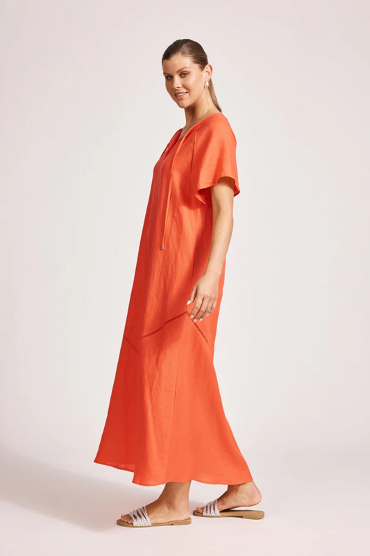 Miramar Maxi Dress Coral [sz:small]