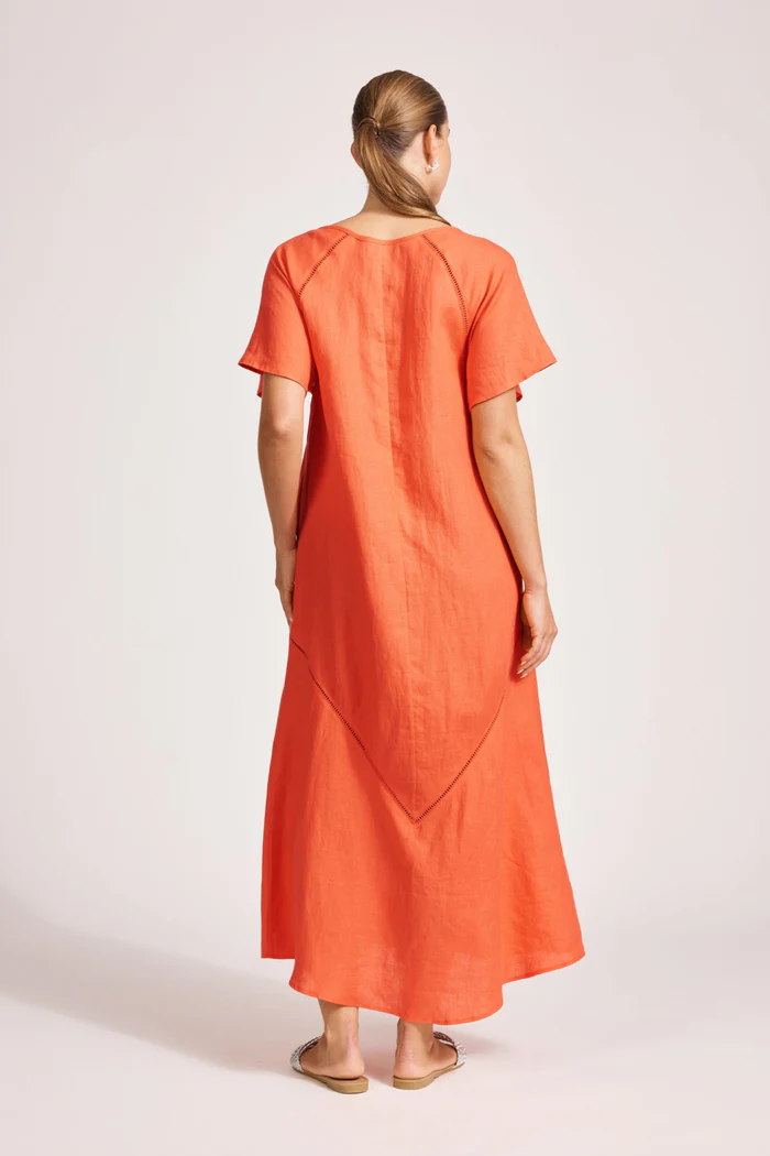 Miramar Maxi Dress Coral [sz:small]